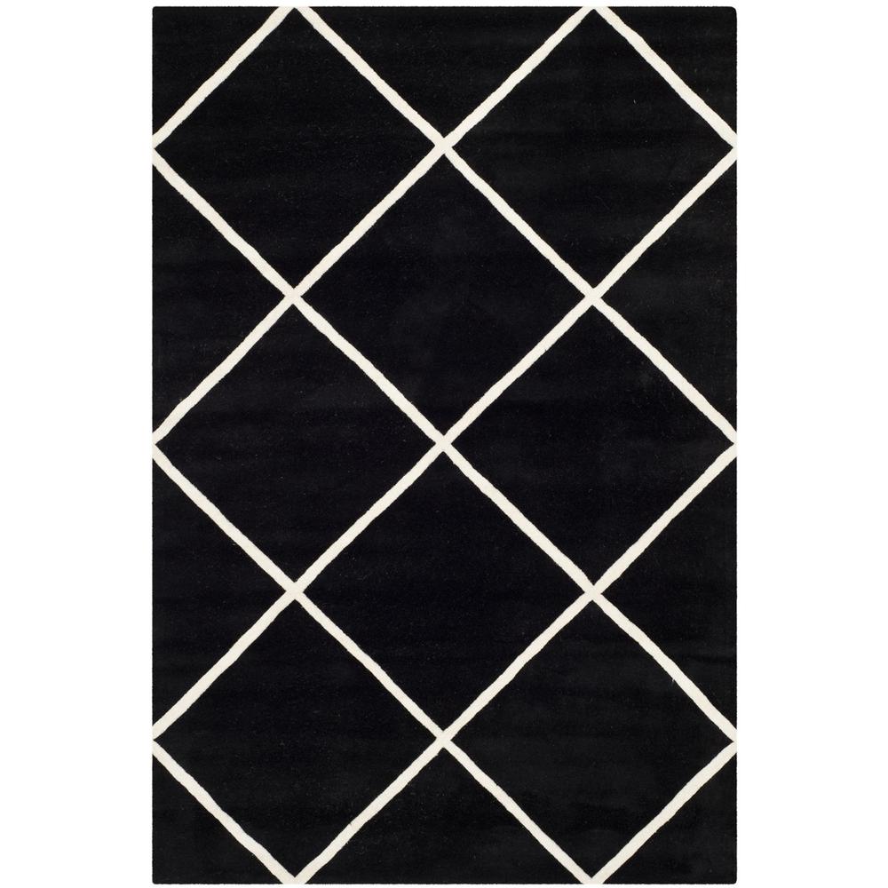 CHATHAM, BLACK / IVORY, 6' X 9', Area Rug, CHT720K-6. Picture 1