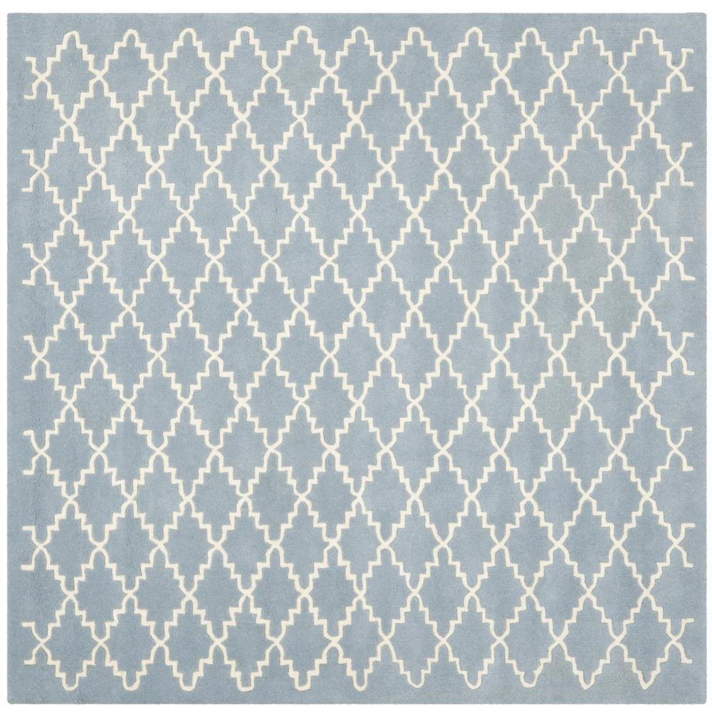 CHATHAM, BLUE / IVORY, 8'-9" X 8'-9" Square, Area Rug, CHT721B-9SQ. Picture 1