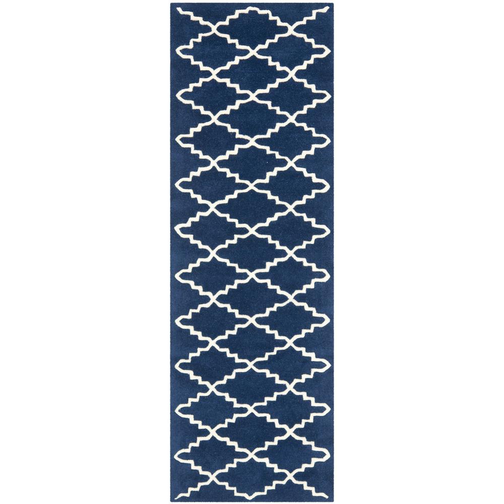 CHATHAM, DARK BLUE / IVORY, 2'-3" X 7', Area Rug, CHT721C-27. Picture 1