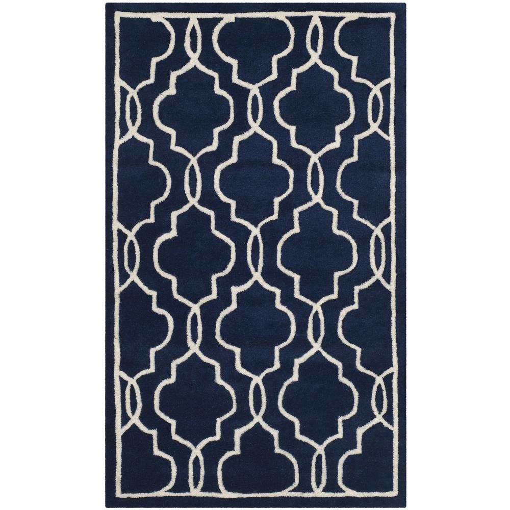 CHATHAM, DARK BLUE / IVORY, 4' X 6', Area Rug, CHT723C-4. Picture 1