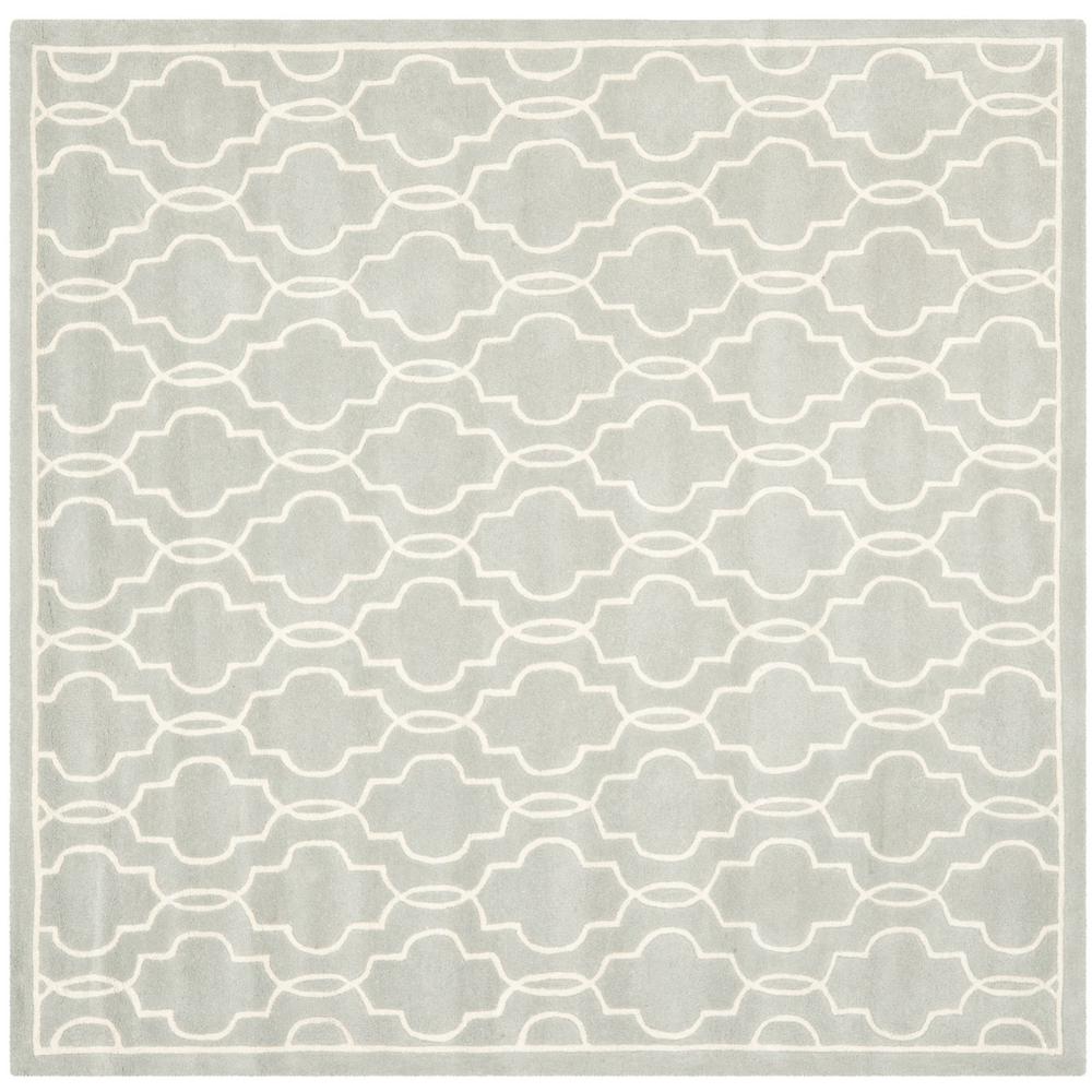 CHATHAM, GREY / IVORY, 7' X 7' Square, Area Rug, CHT723E-7SQ. Picture 1