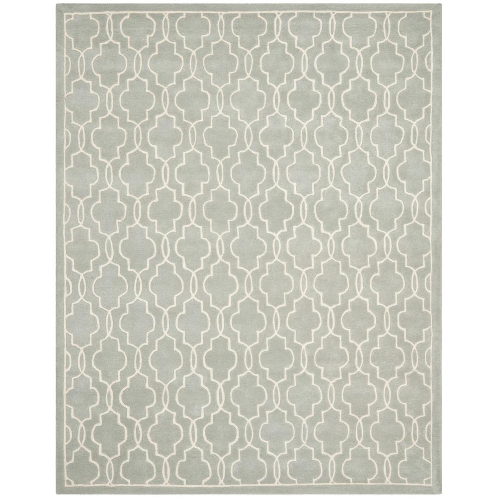 CHATHAM, GREY / IVORY, 9' X 12', Area Rug. Picture 1