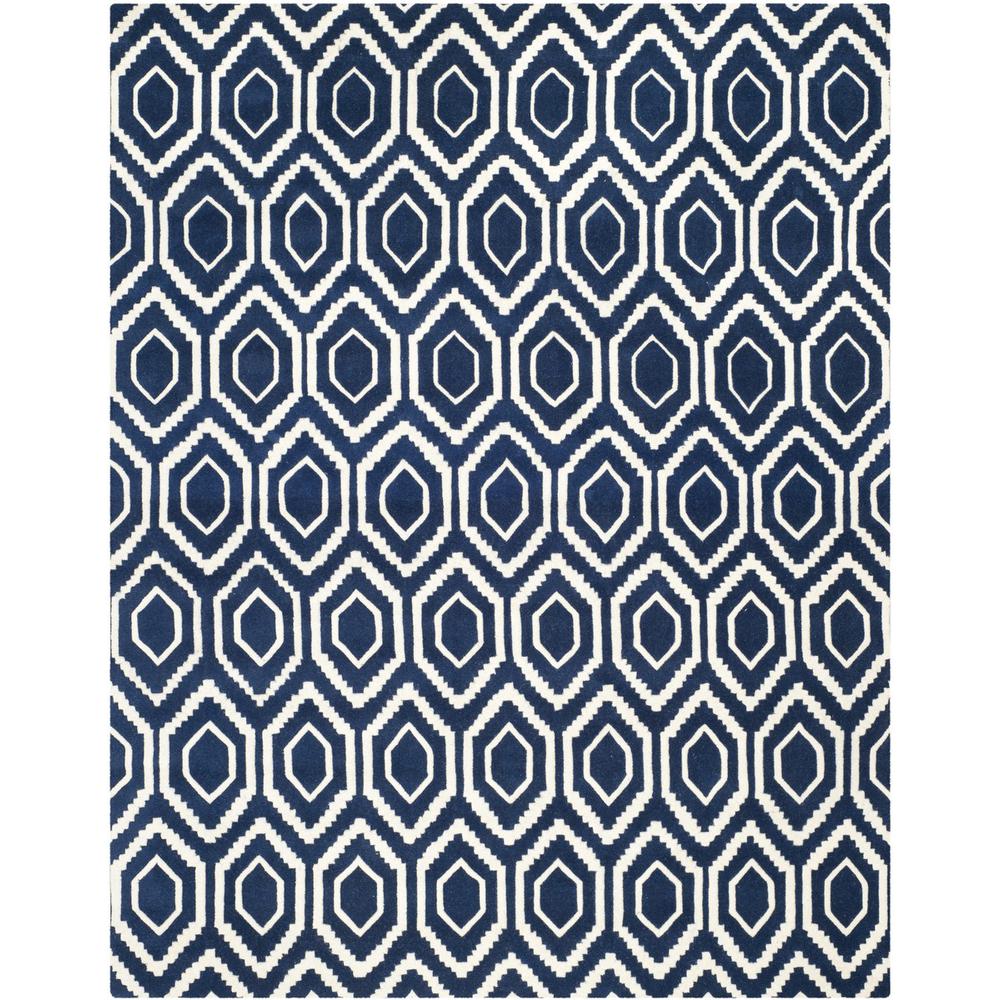 CHATHAM, DARK BLUE / IVORY, 8'-9" X 12', Area Rug, CHT731C-9. Picture 1