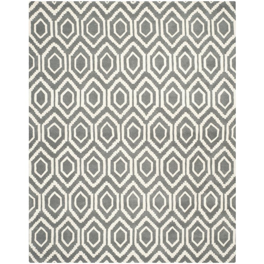 CHATHAM, DARK GREY / IVORY, 8' X 10', Area Rug, CHT731D-8. Picture 1