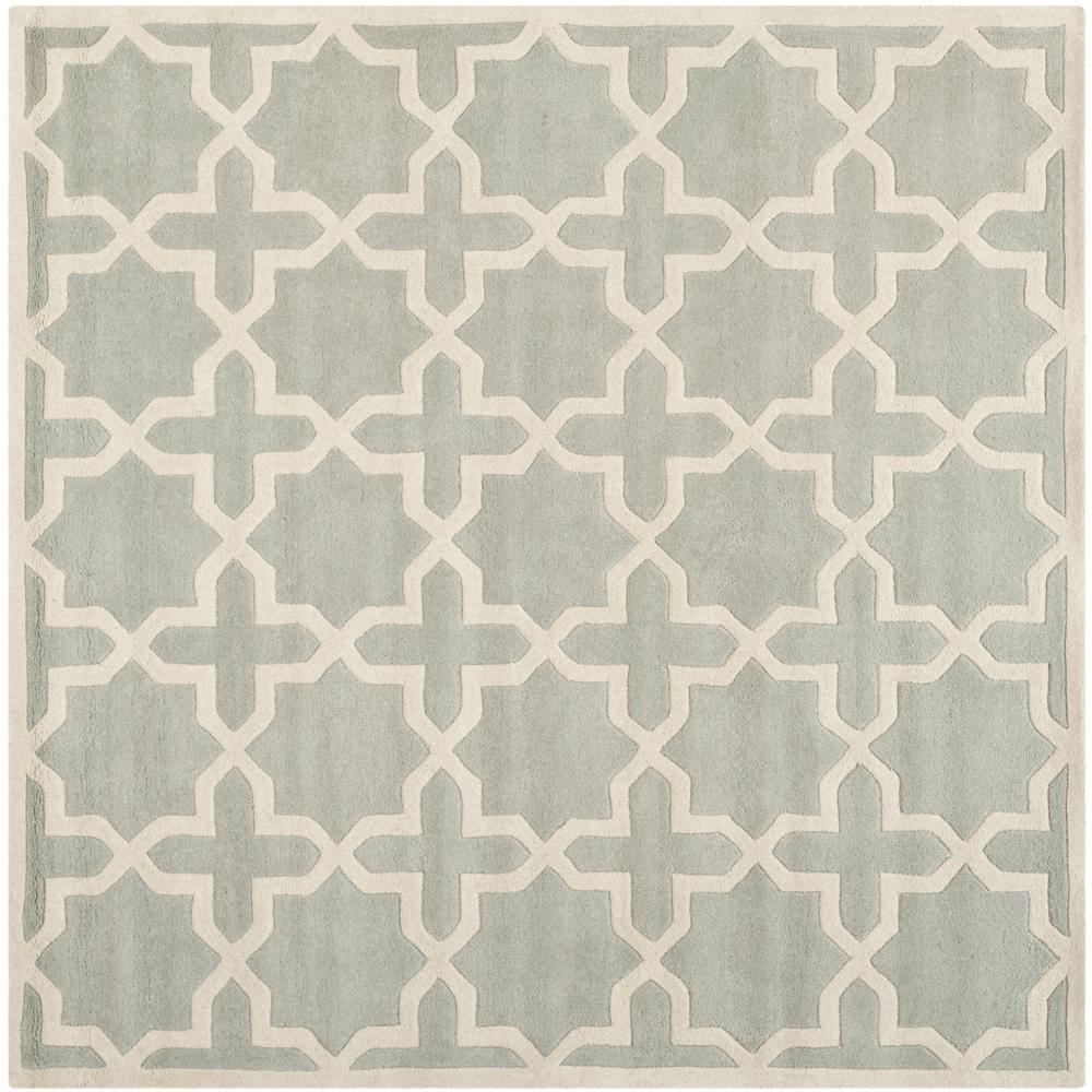 CHATHAM, GREY / IVORY, 5' X 5' Square, Area Rug, CHT732E-5SQ. Picture 1