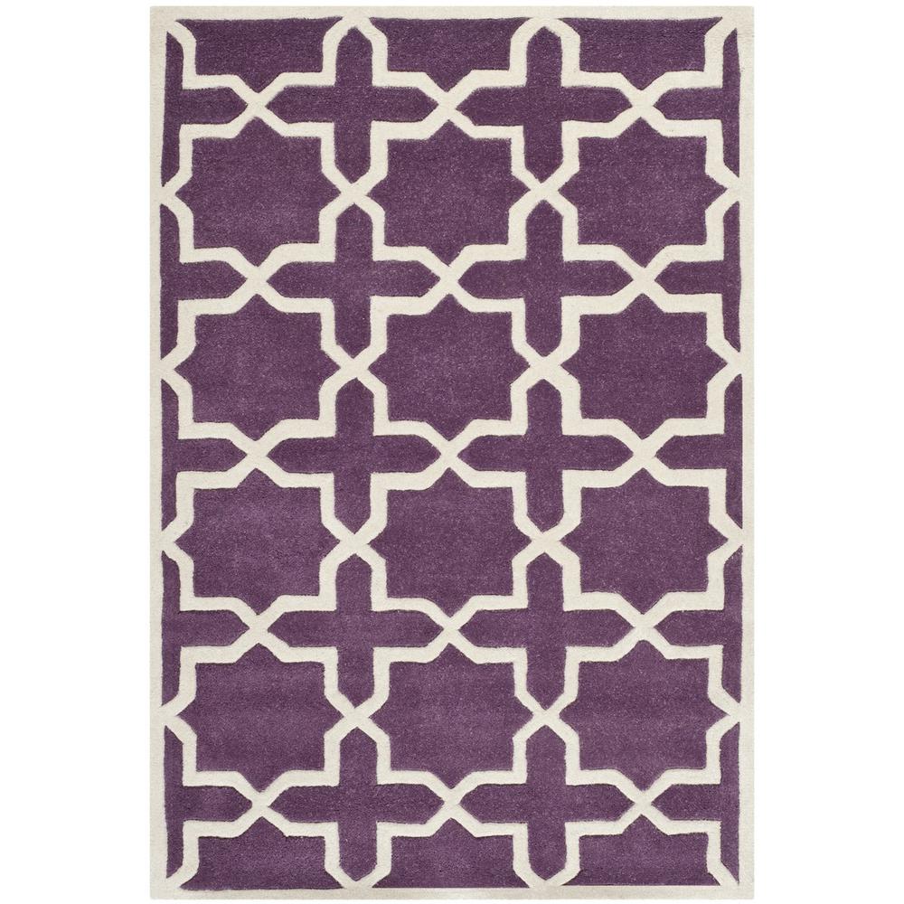 CHATHAM, PURPLE / IVORY, 4' X 6', Area Rug, CHT732F-4. Picture 1