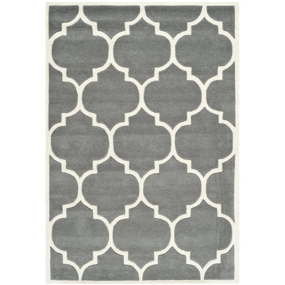 CHATHAM, DARK GREY / IVORY, 4' X 6', Area Rug, CHT733D-4. Picture 1