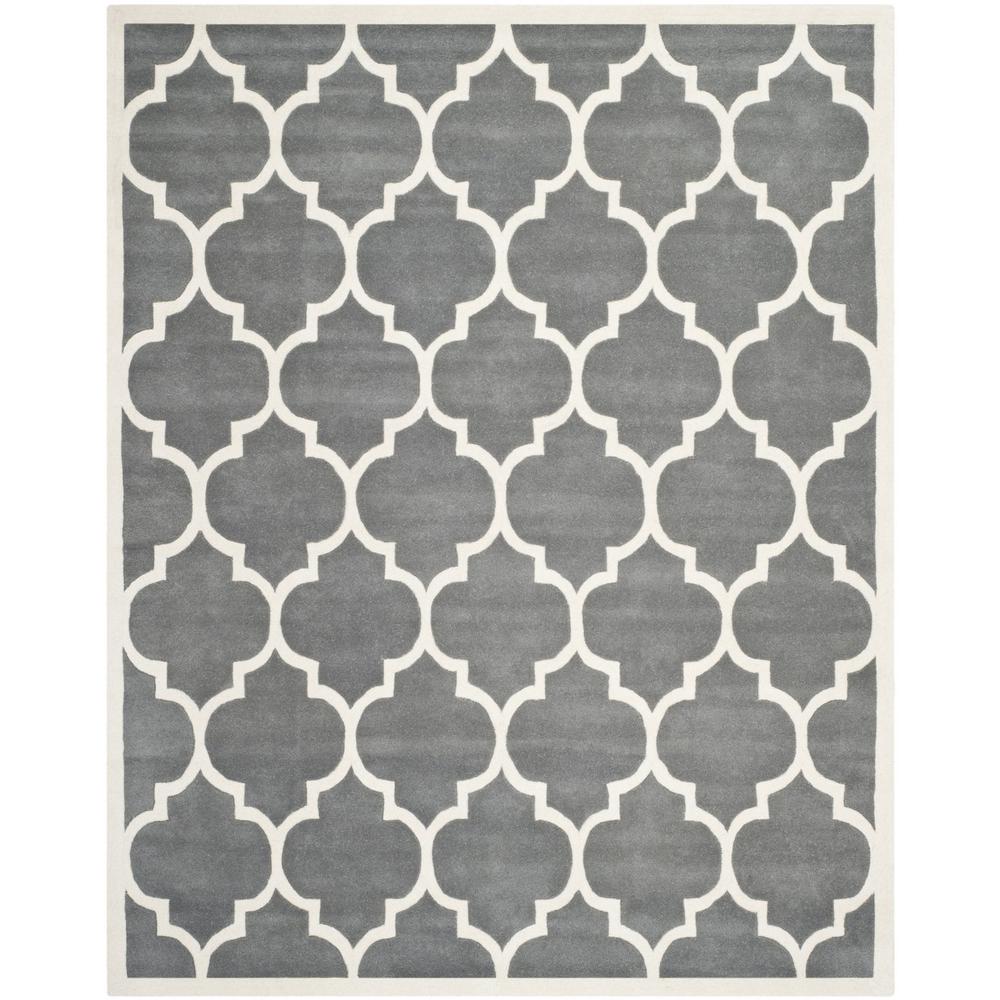 CHATHAM, DARK GREY / IVORY, 11' X 15', Area Rug, CHT733D-1115. Picture 1
