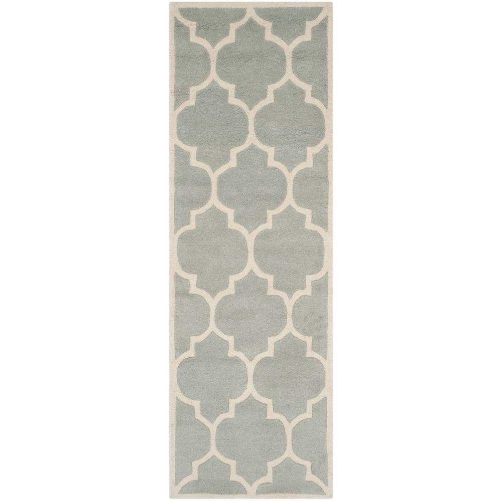 CHATHAM, GREY / IVORY, 2'-3" X 13', Area Rug, CHT733E-213. Picture 1