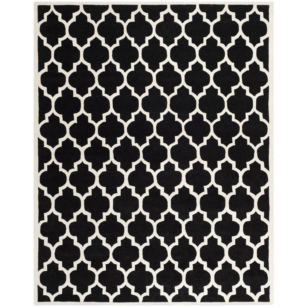 CHATHAM, BLACK / IVORY, 8'-9" X 12', Area Rug, CHT734K-9. Picture 1