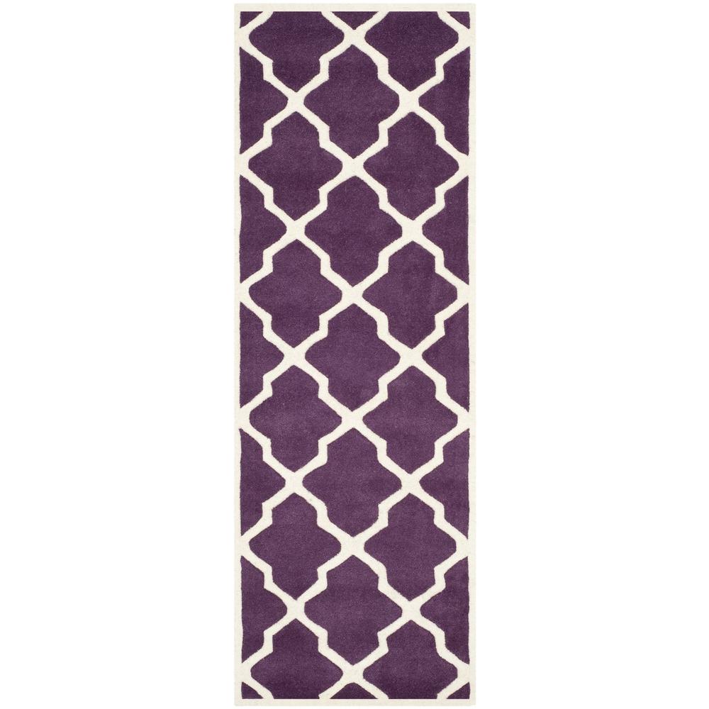CHATHAM, PURPLE / IVORY, 2'-3" X 7', Area Rug, CHT735F-27. Picture 1