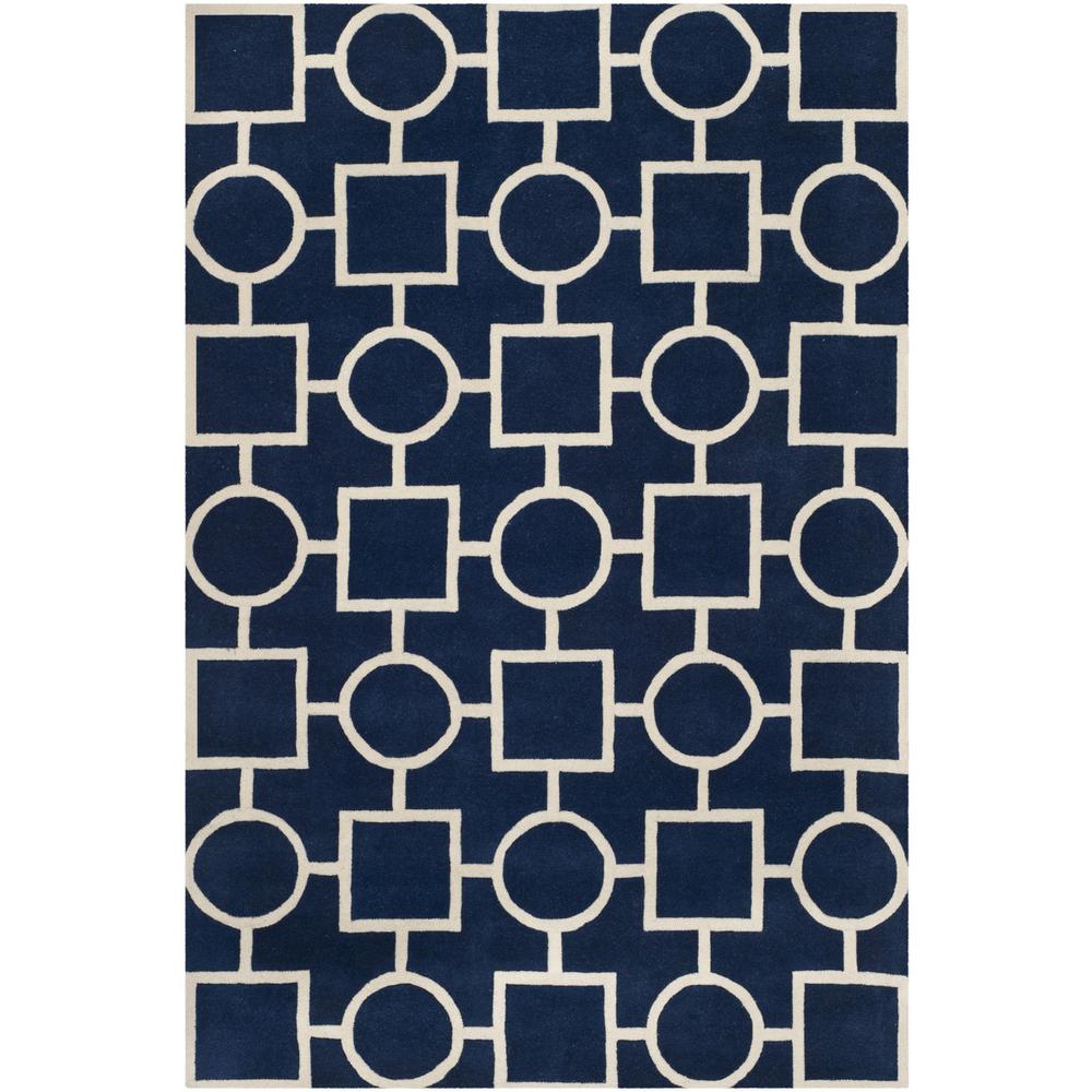 CHATHAM, DARK BLUE / IVORY, 8' X 10', Area Rug, CHT737C-8. Picture 1