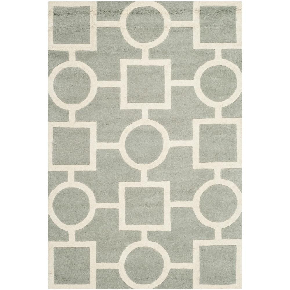 CHATHAM, GREY / IVORY, 4' X 6', Area Rug, CHT737E-4. Picture 1