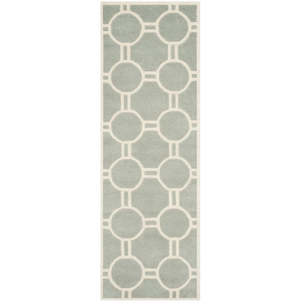 CHATHAM, GREY / IVORY, 2'-3" X 7', Area Rug, CHT739E-27. Picture 1