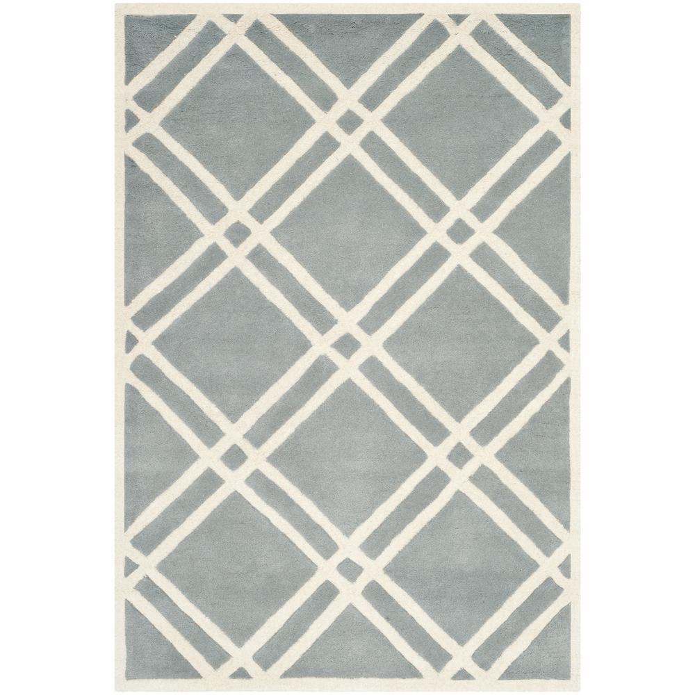 CHATHAM, BLUE / IVORY, 4' X 6', Area Rug, CHT740B-4. Picture 1