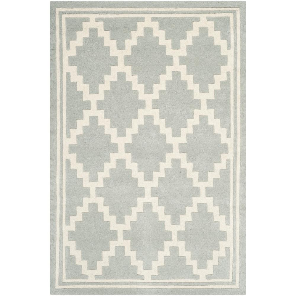 CHATHAM, GREY / IVORY, 5' X 8', Area Rug, CHT743E-5. Picture 1