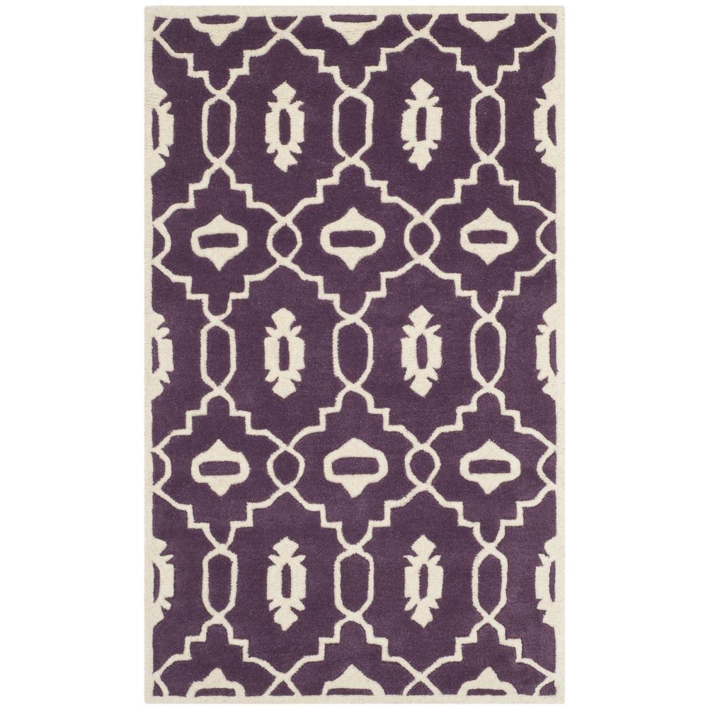CHATHAM, PURPLE / IVORY, 4' X 6', Area Rug, CHT745F-4. Picture 1