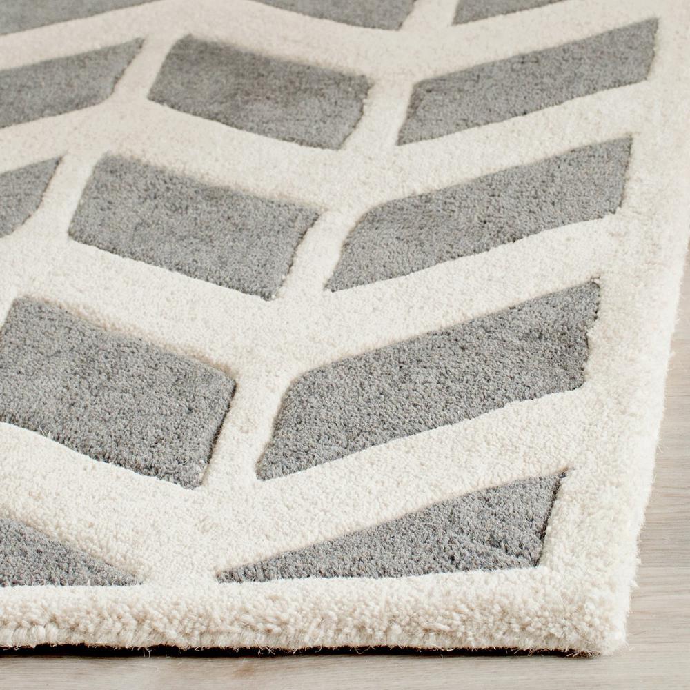 CHATHAM, DARK GREY / IVORY, 2'-3" X 5', Area Rug, CHT746D-25. Picture 1