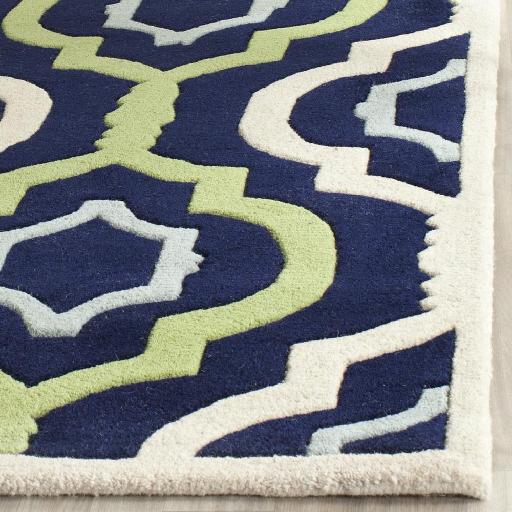 CHATHAM, DARK BLUE / MULTI, 6' X 9', Area Rug. Picture 1