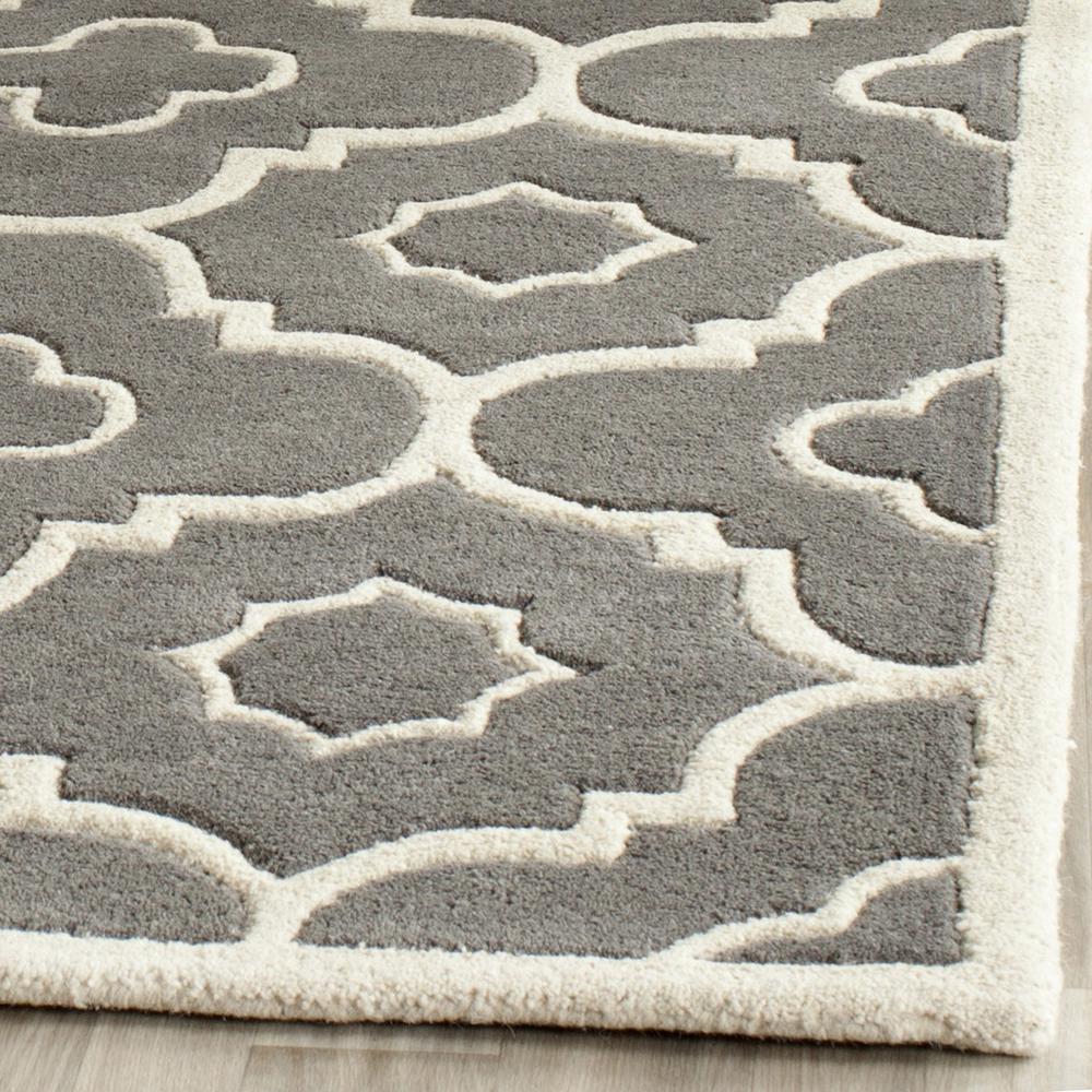 CHATHAM, DARK GREY / IVORY, 6' X 9', Area Rug, CHT750D-6. Picture 1