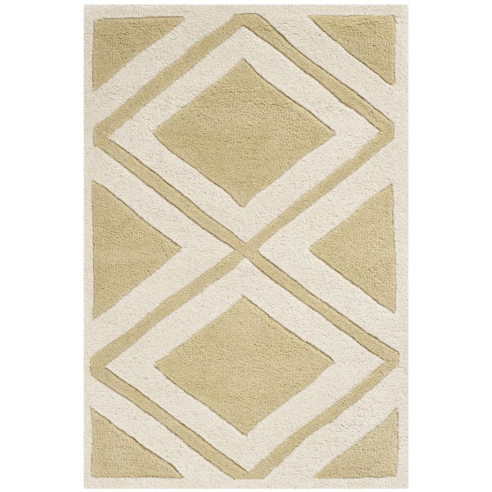 CHATHAM, GOLD / IVORY, 3' X 5', Area Rug. Picture 1