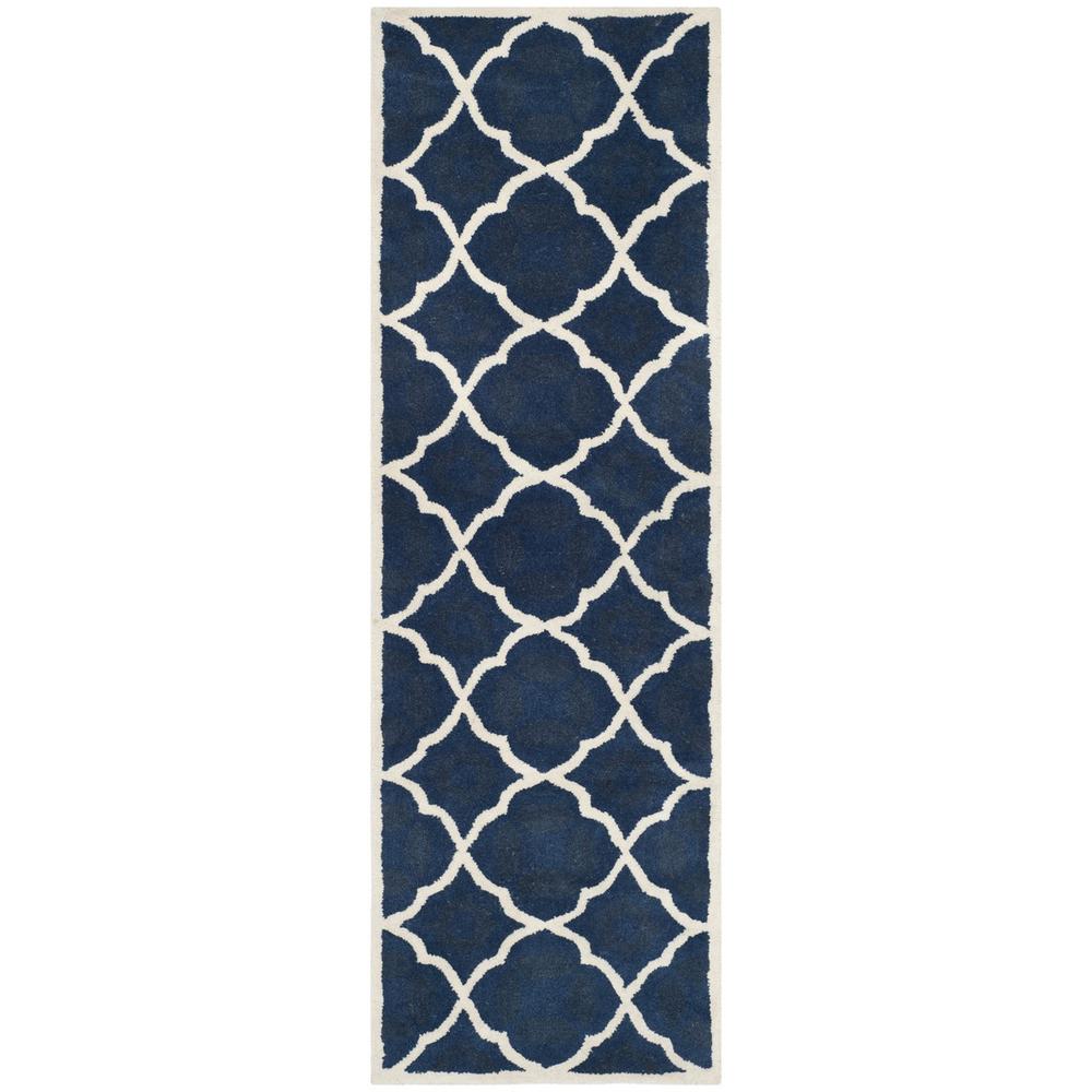 CHATHAM, BLUE / IVORY, 2'-3" X 7', Area Rug, CHT821A-27. Picture 1