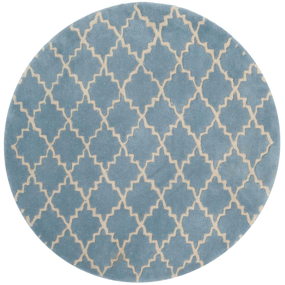 CHATHAM, BLUE GREY, 5' X 5' Round, Area Rug. Picture 1
