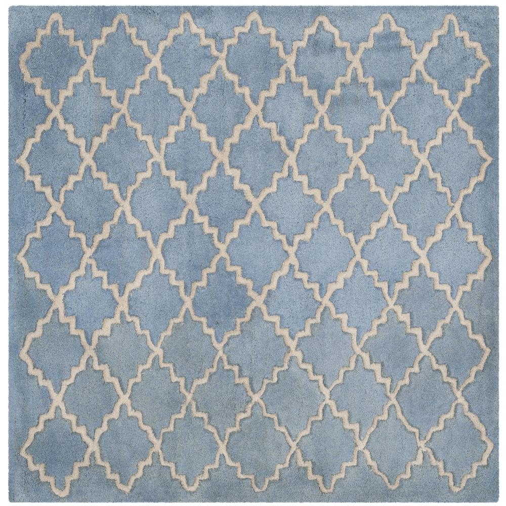 CHATHAM, BLUE GREY, 5' X 5' Square, Area Rug. Picture 1