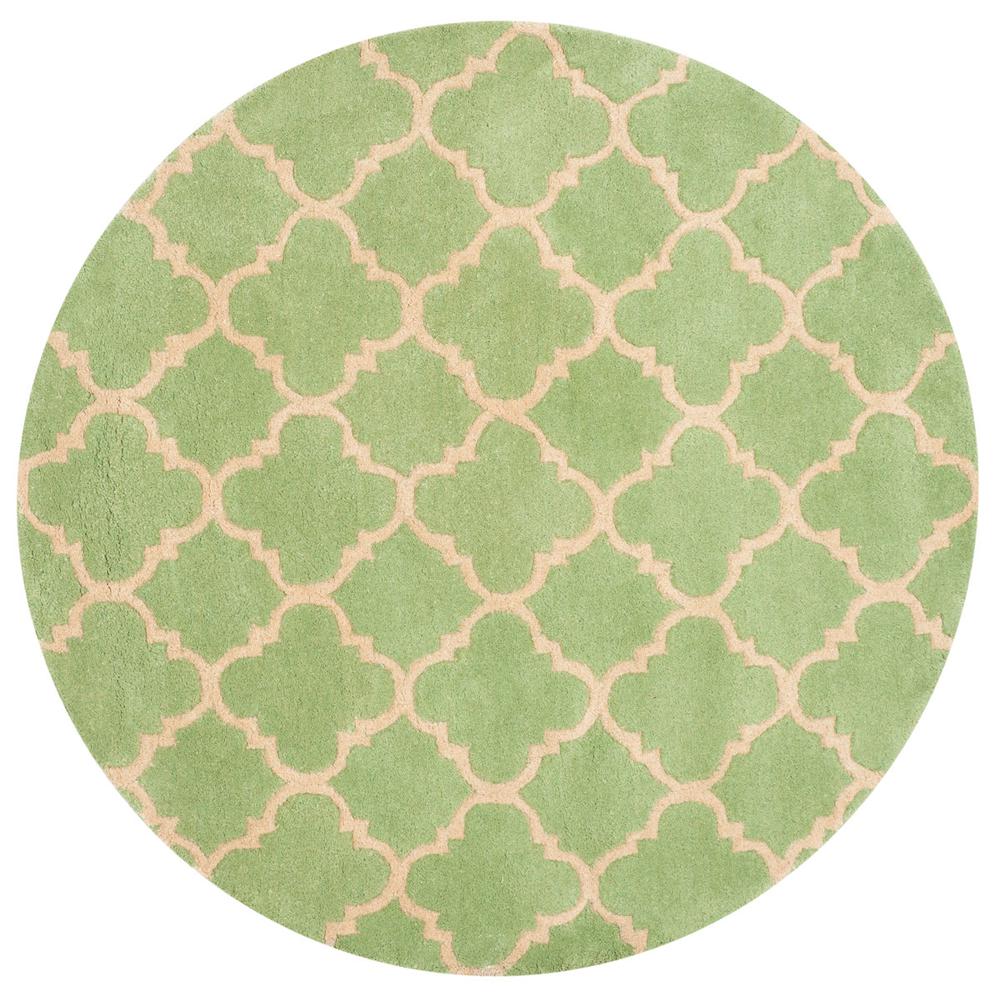 CHATHAM, GREEN, 5' X 5' Round, Area Rug. Picture 1