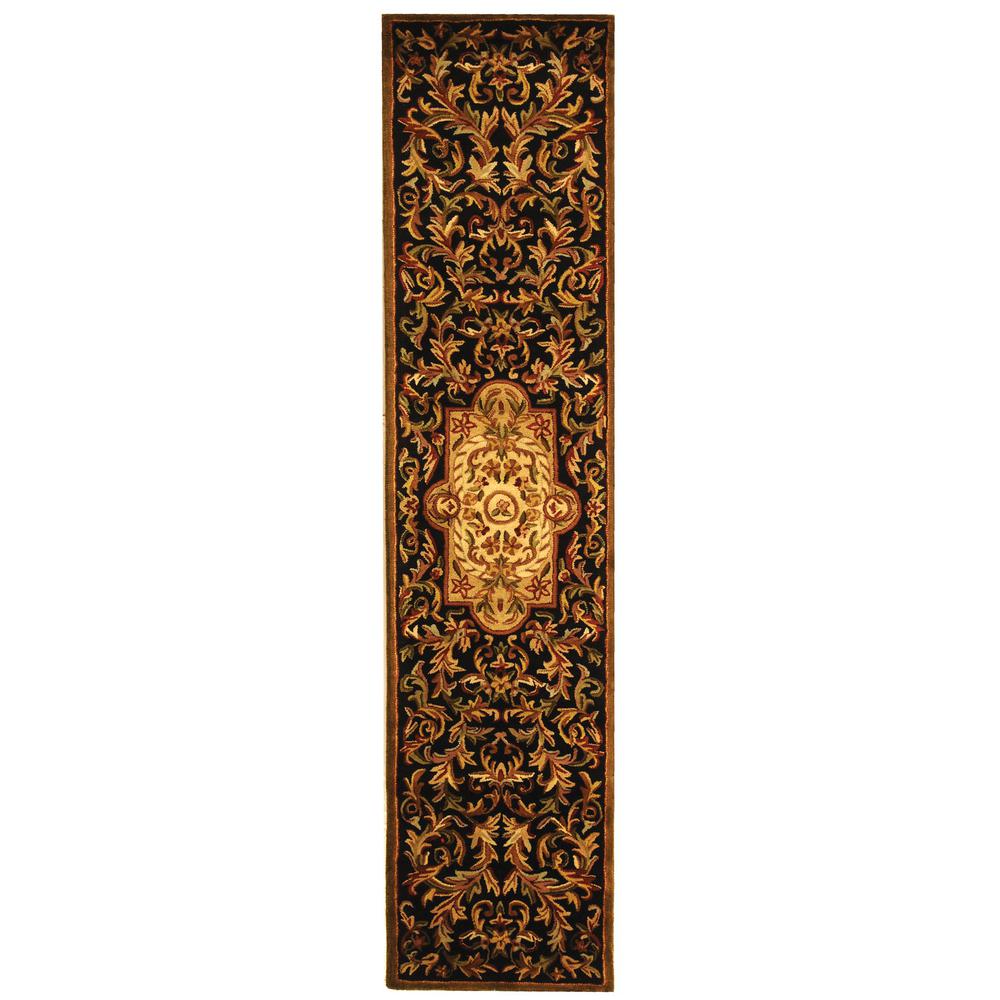 CLASSIC, BLACK / BEIGE, 2'-3" X 12', Area Rug. Picture 1