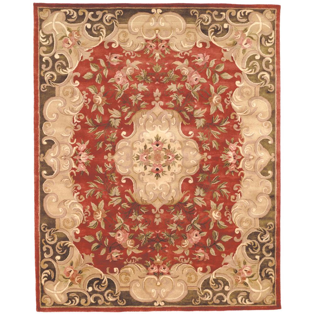 CLASSIC, RUST / GREEN, 7'-6" X 9'-6", Area Rug. Picture 1