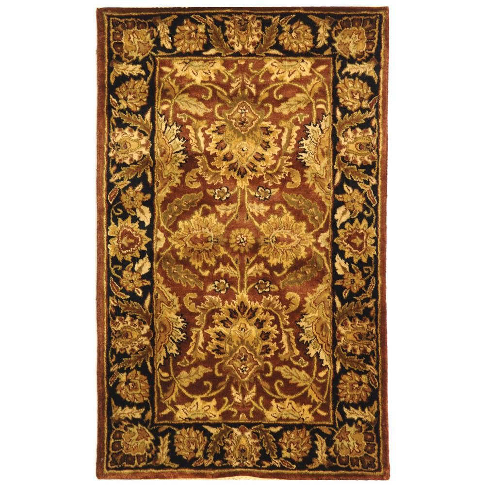 CLASSIC, RUST / BLACK, 2'-3" X 4', Area Rug. Picture 1