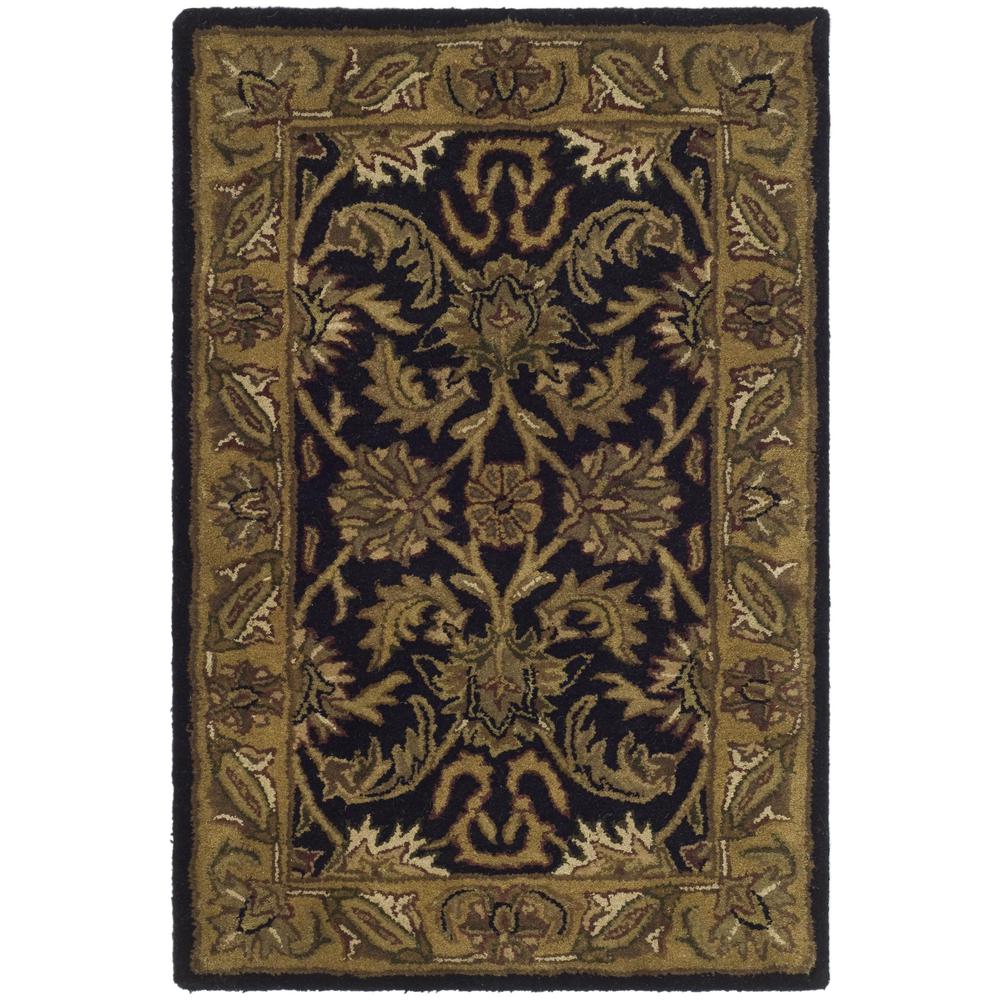 CLASSIC, BLACK / GOLD, 2'-3" X 4', Area Rug, CL252A-24. Picture 1