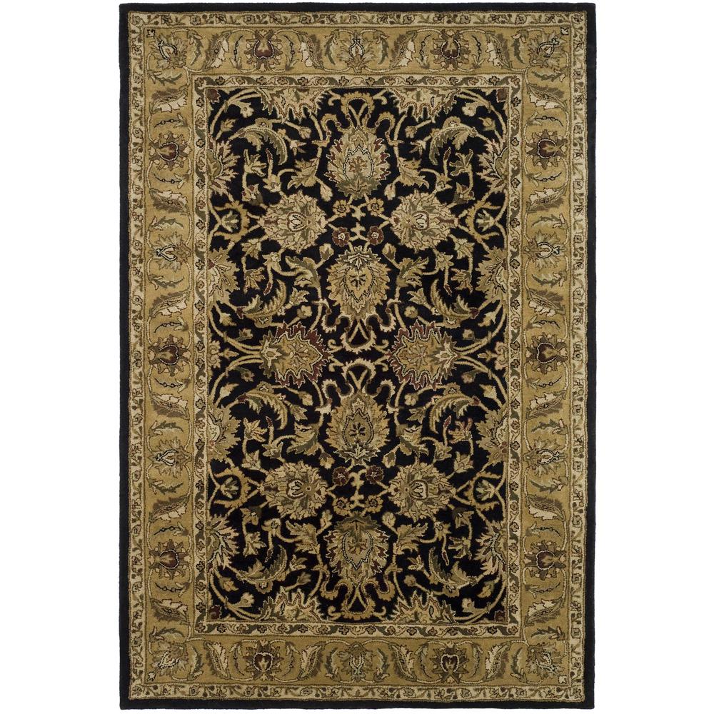CLASSIC, BLACK / GOLD, 6' X 9', Area Rug, CL252A-6. Picture 1