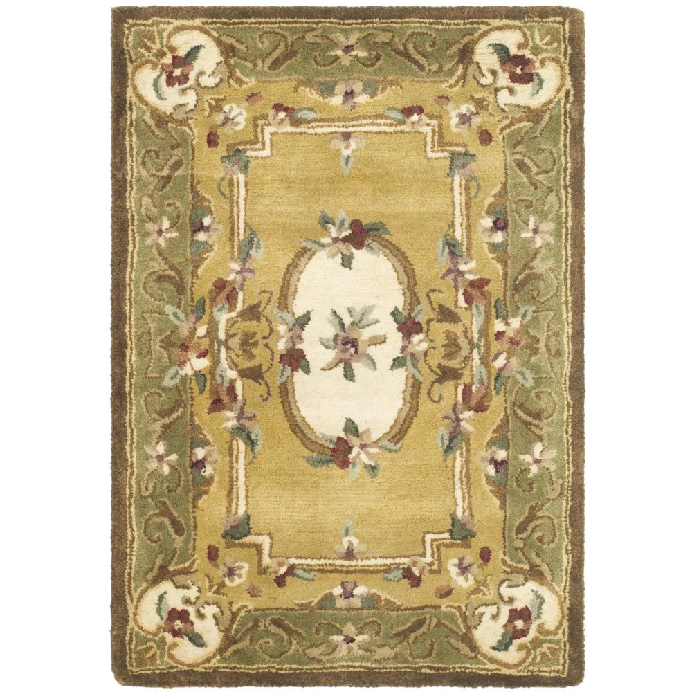 CLASSIC, LIGHT GOLD / GREEN, 2'-3" X 4', Area Rug. Picture 1