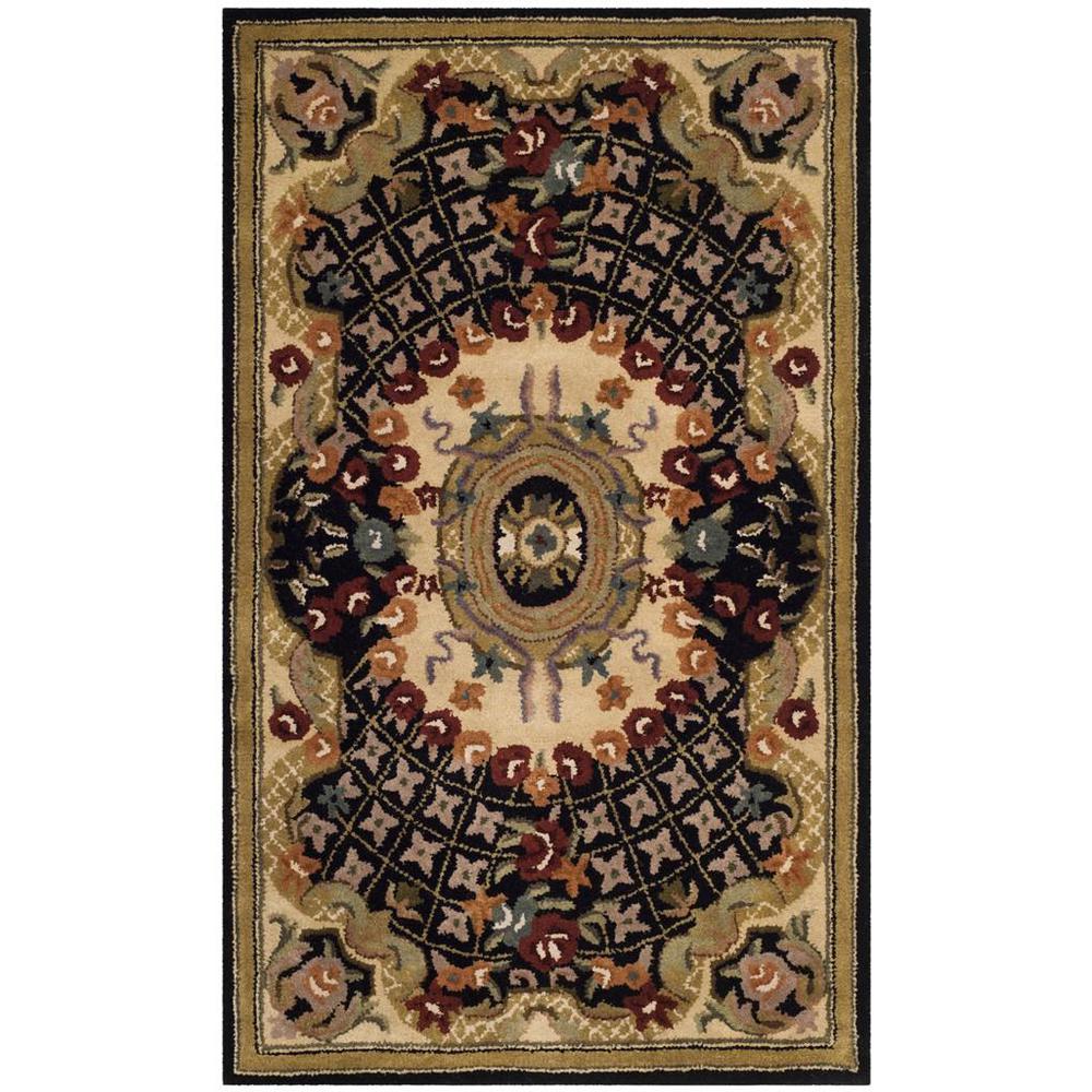 CLASSIC, BLACK / GOLD, 4' X 6', Area Rug, CL304A-4. Picture 1