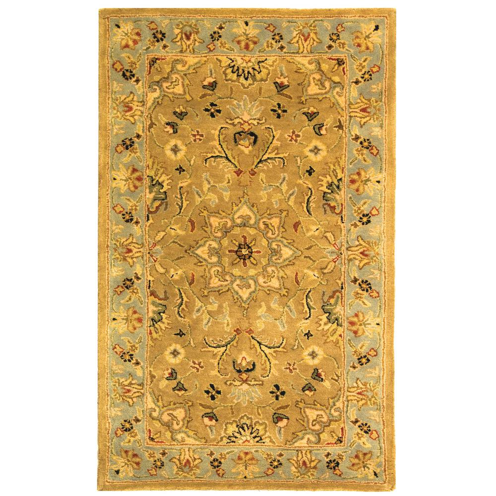 CLASSIC, BEIGE / LIGHT BLUE, 3' X 5', Area Rug. Picture 1