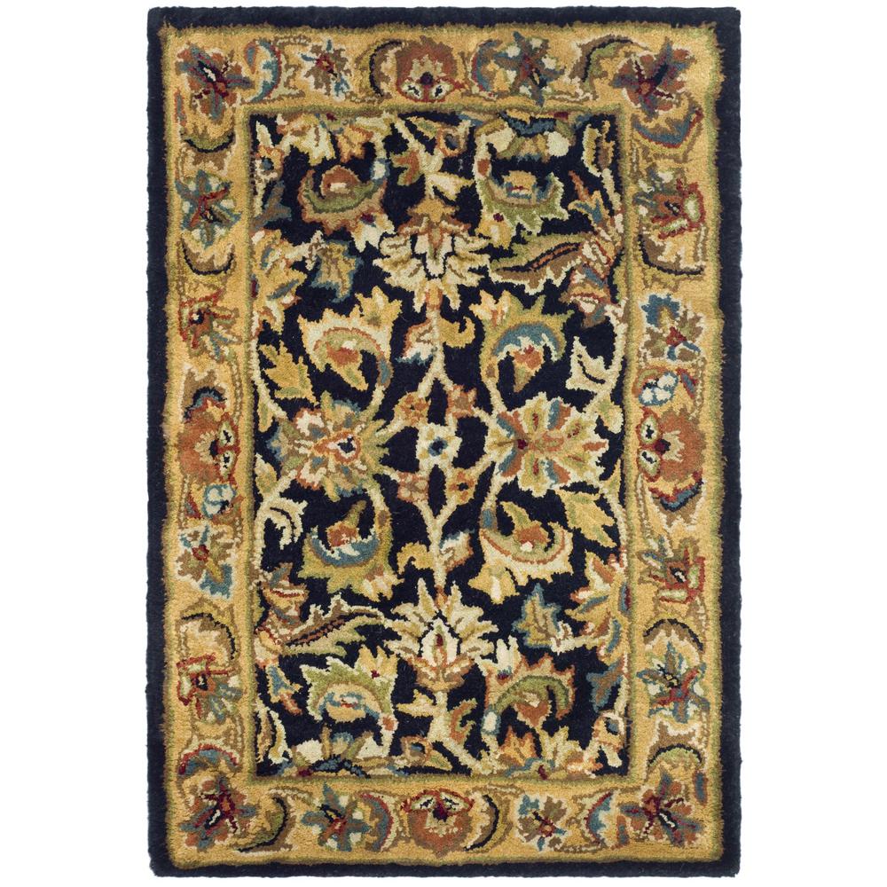 CLASSIC, BLACK / GOLD, 2'-3" X 4', Area Rug, CL758B-24. Picture 1