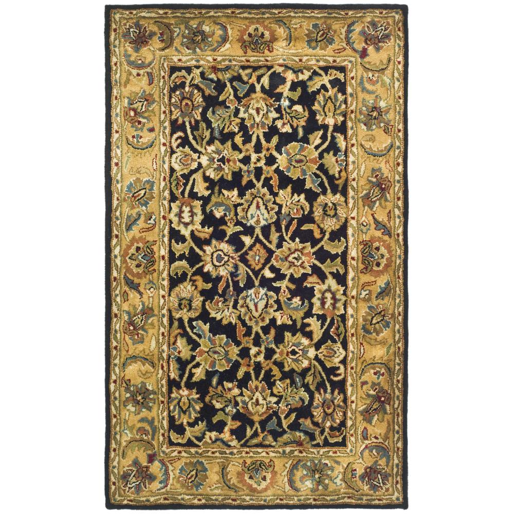 CLASSIC, BLACK / GOLD, 4' X 6', Area Rug, CL758B-4. Picture 1