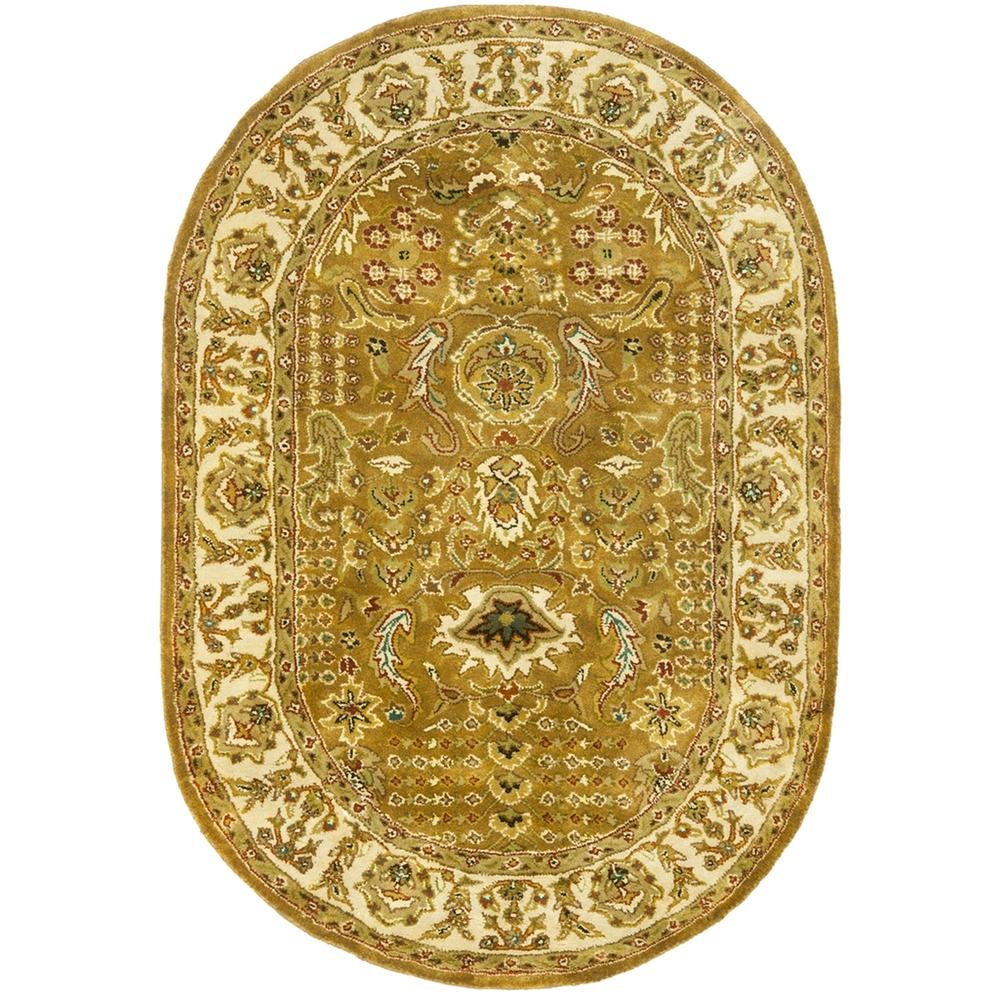 CLASSIC, GOLD / BEIGE, 7'-6" X 9'-6" Oval, Area Rug, CL764A-8OV. Picture 1