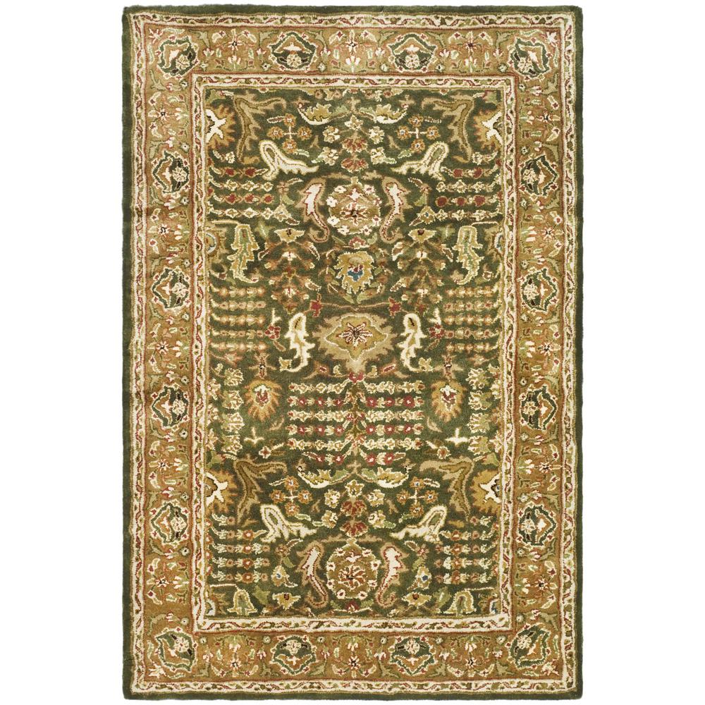 CLASSIC, LIGHT GREEN / GOLD, 5' X 8', Area Rug, CL764B-5. Picture 1