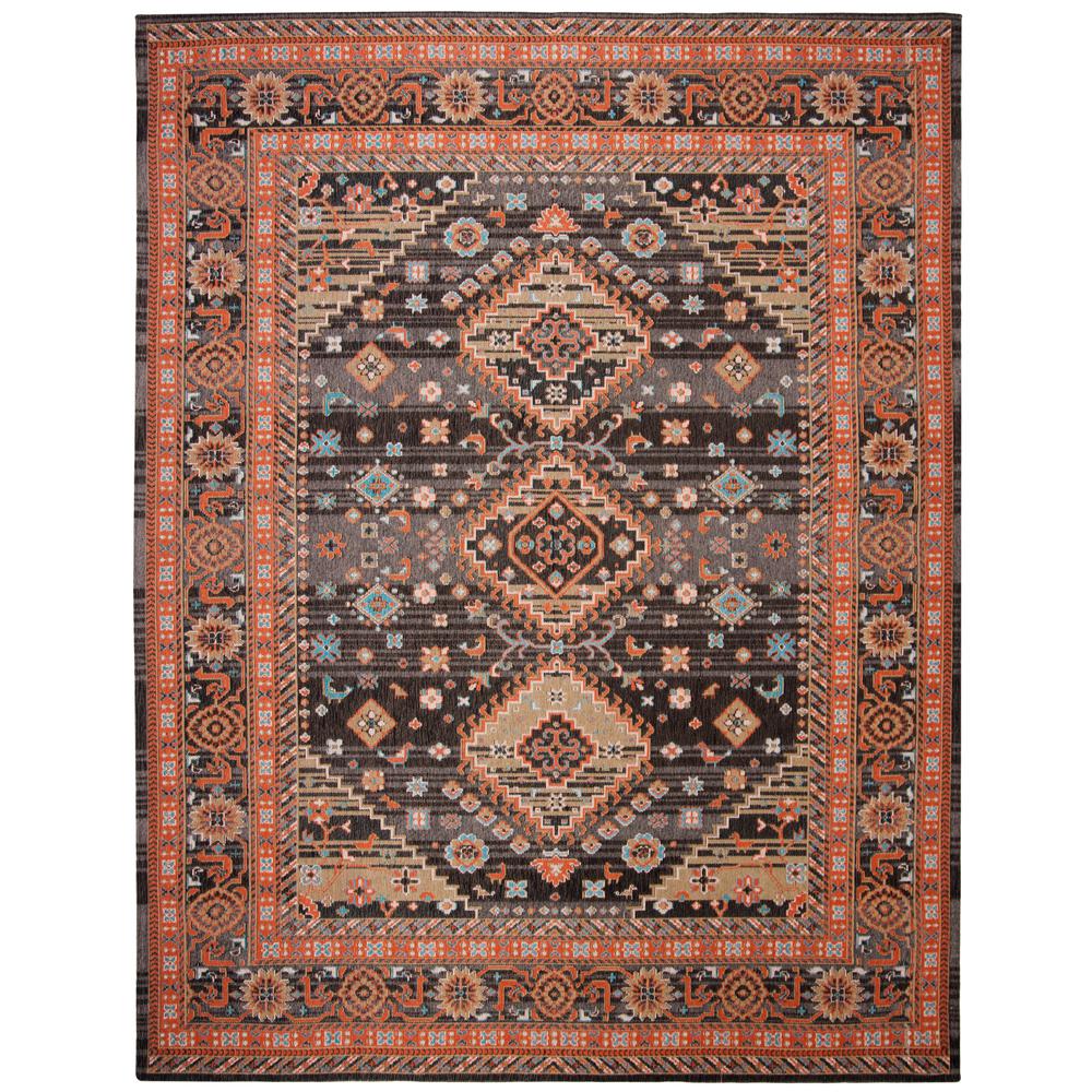 CLV-CLASSIC VINTAGE, BLACK / RUST, 6' X 9', Area Rug. Picture 1