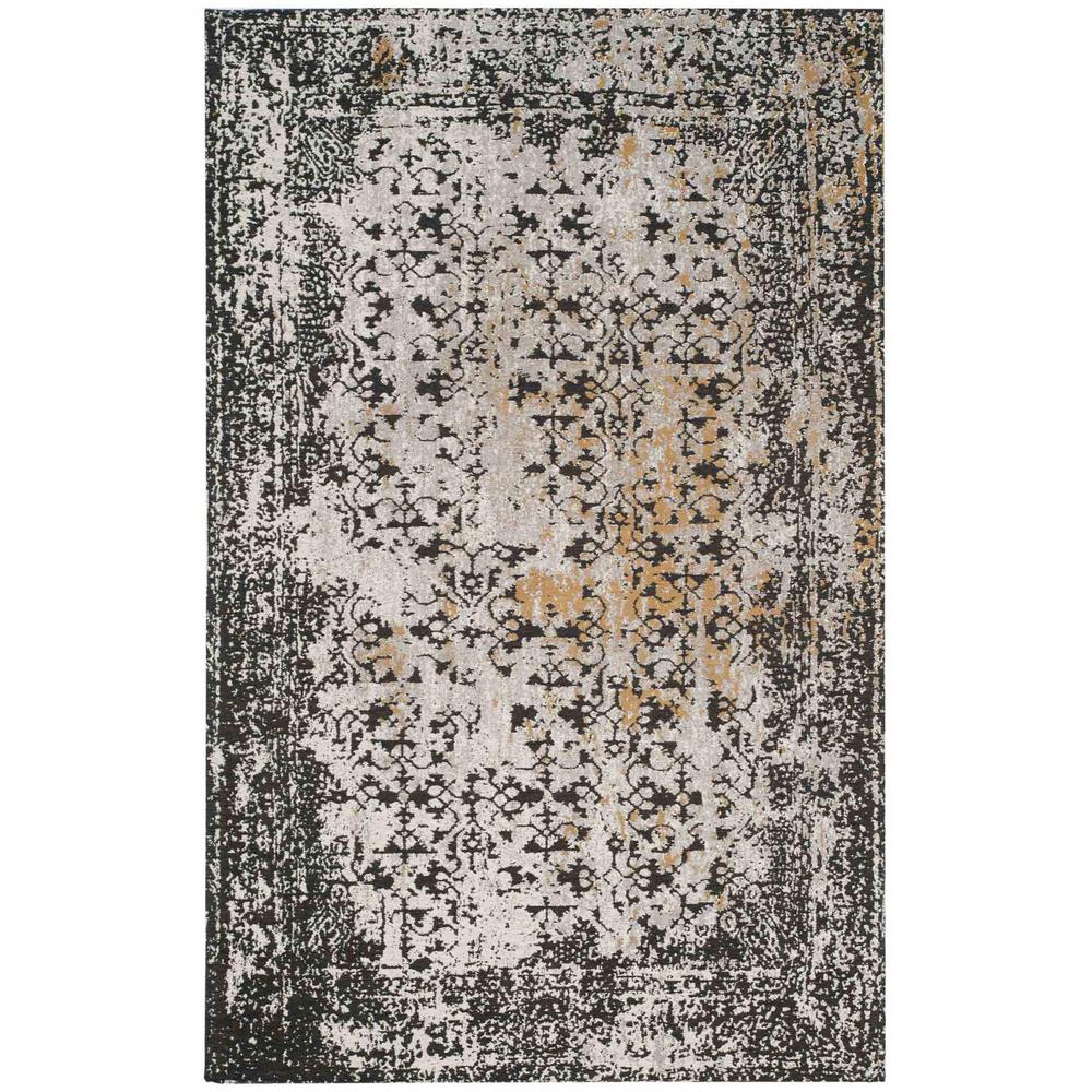 CLV-CLASSIC VINTAGE, BLACK / SILVER, 5' X 8', Area Rug. Picture 1
