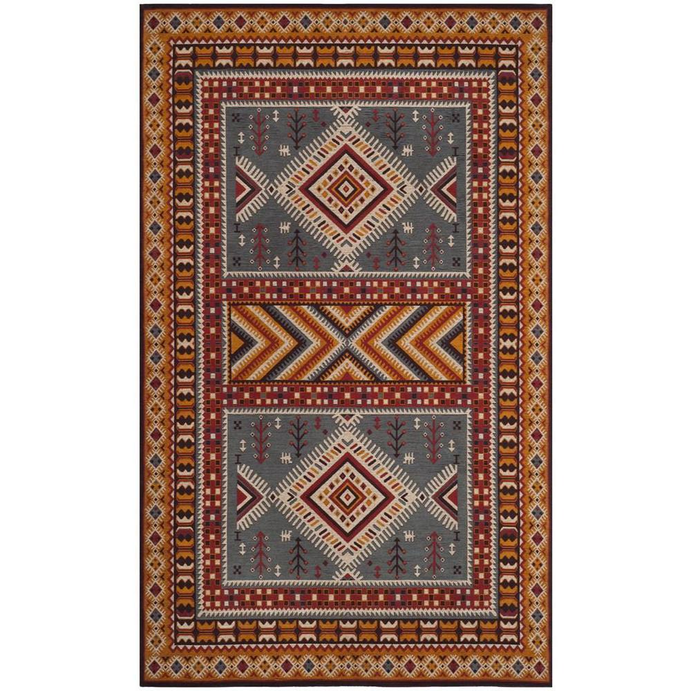 CLV-CLASSIC VINTAGE, SLATE / MUSTARD, 5' X 8', Area Rug. Picture 1