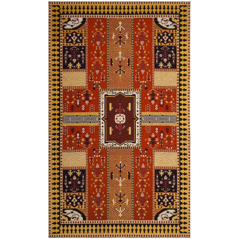 CLV-CLASSIC VINTAGE, ORANGE / GOLD, 5' X 8', Area Rug, CLV512D-5. Picture 1