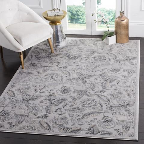 CARNEGIE, SILVER / GREY, 6'-7" X 9'-2", Area Rug, CNG622S-6. Picture 3