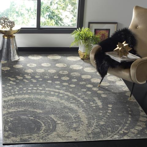 CONSTELLATION VINTAGE, LIGHT GREY/MULTI, 6'-7" X 9'-2", Area Rug, CNV749-2770-6. Picture 3