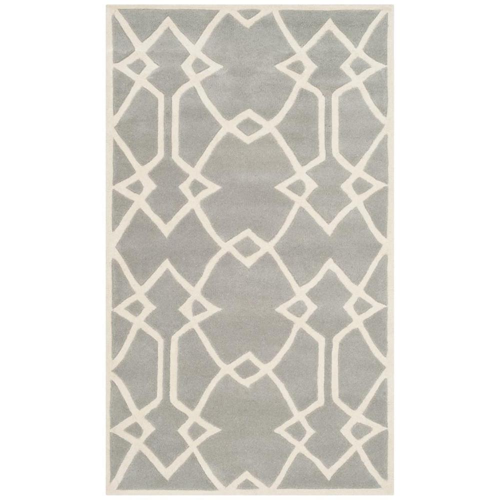 CAPRI, GREY / IVORY, 4' X 6', Area Rug, CPR343A-4. Picture 1