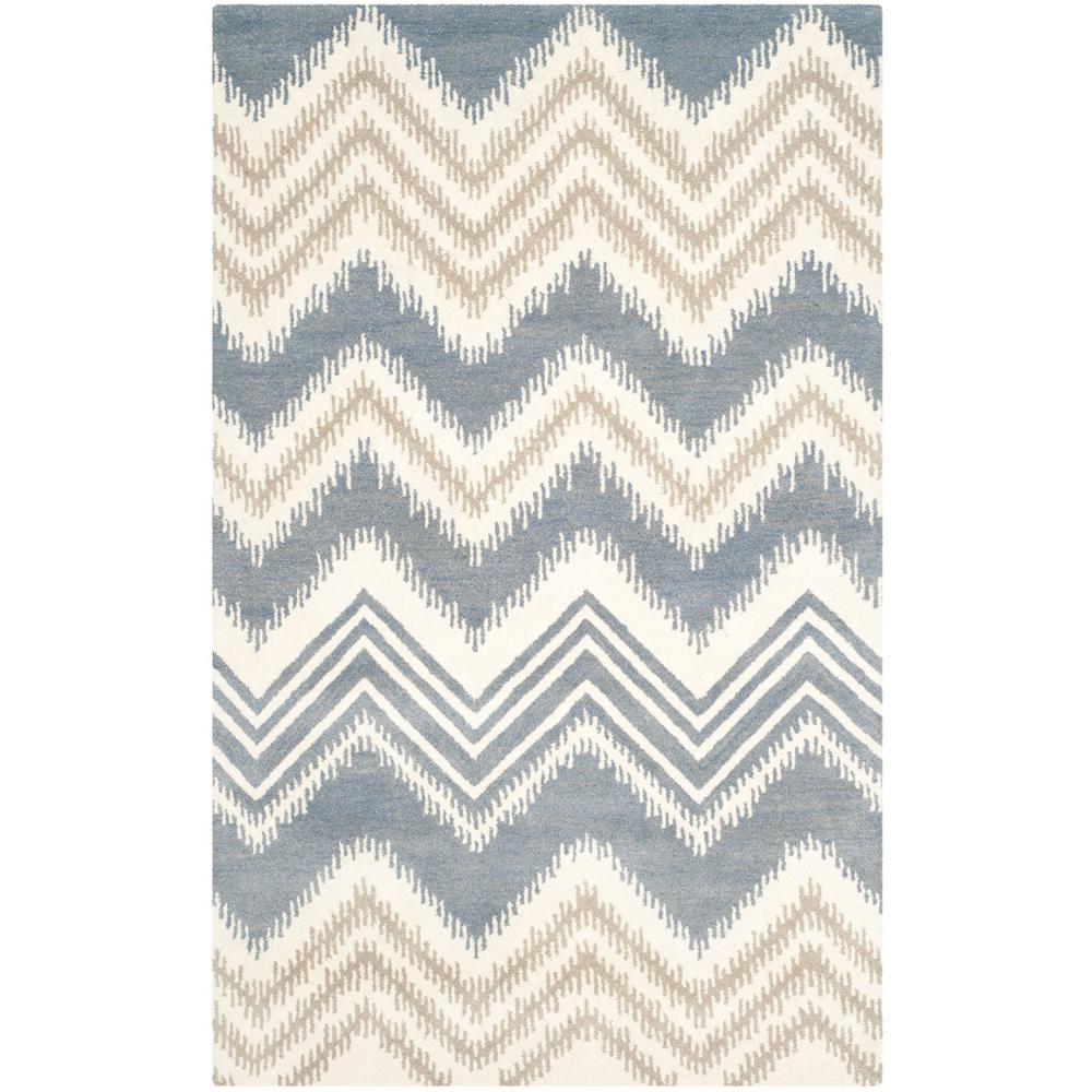 CAPRI, BLUE / IVORY, 8' X 10', Area Rug. Picture 1