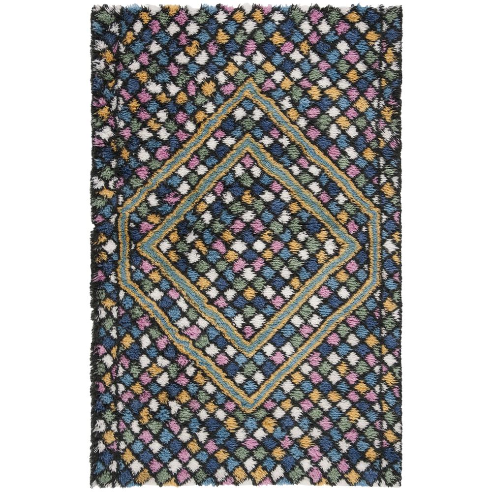 CASABLANCA, BLUE / GOLD, 5' X 8', Area Rug. Picture 1